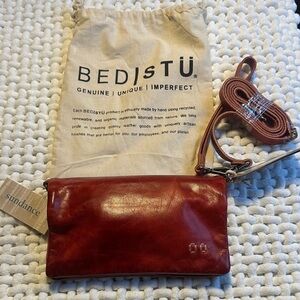 Sundance Red Leather Crossbody Bag